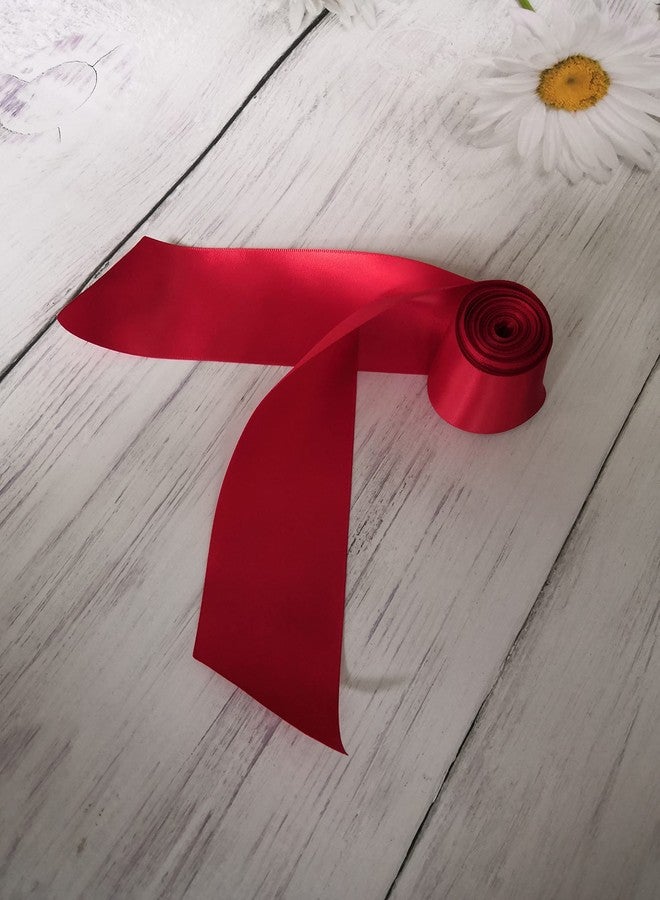 Oyabridal Wedding Ribbon Sash Bridal Sash Belt (Red) - Image 3